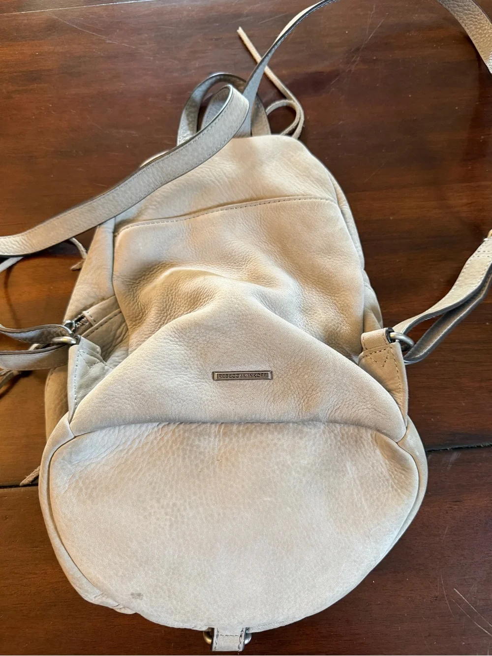 Rebecca Minkoff suede Julian bag  Light gray small